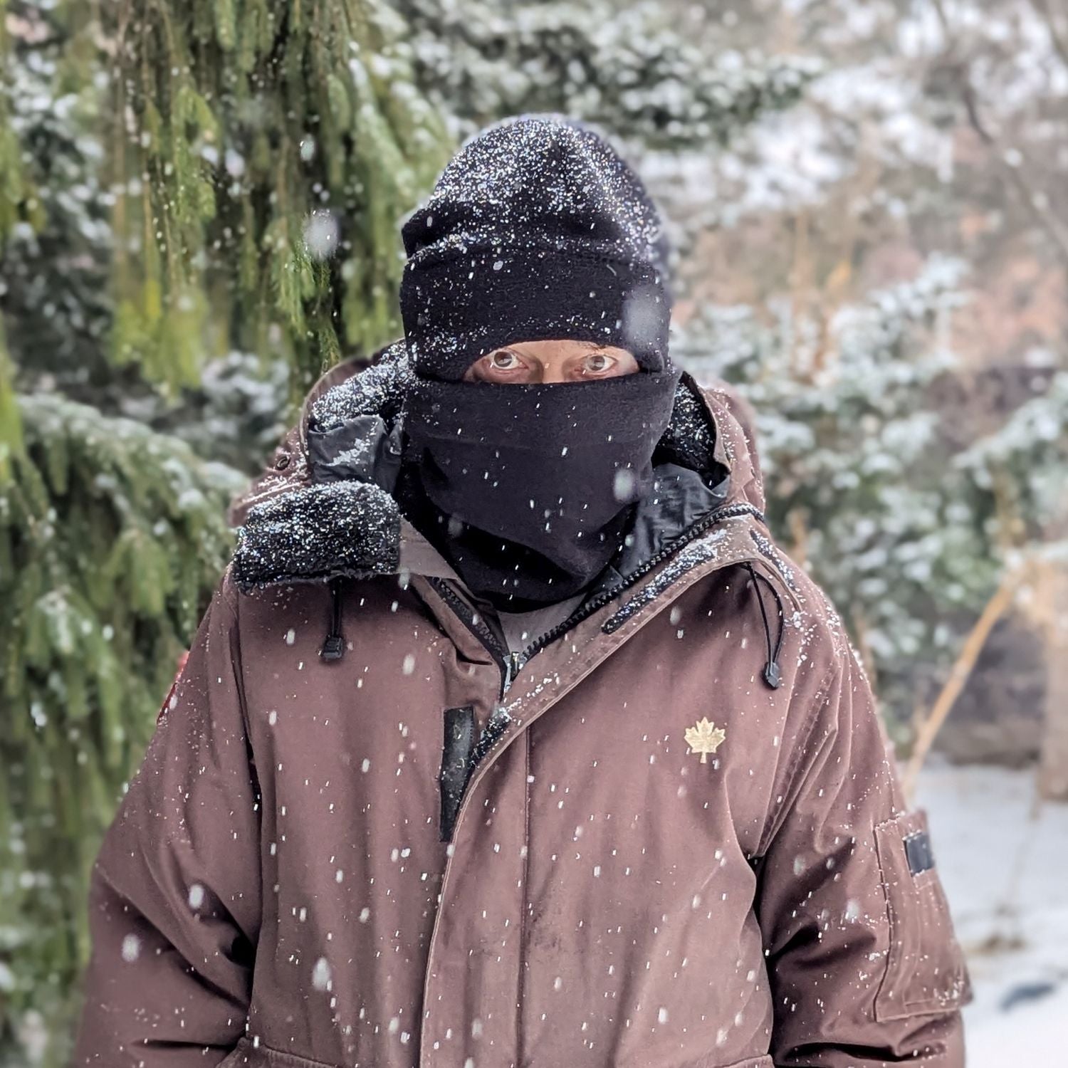 polartec 300 fleece blizzard hat and neck warmer- made in canada by puffin gear