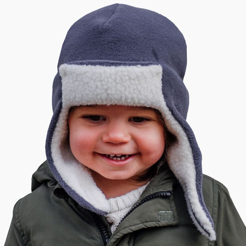 Polartec Fleece Kids Aviator Hat Warm Winter Hat Made in
