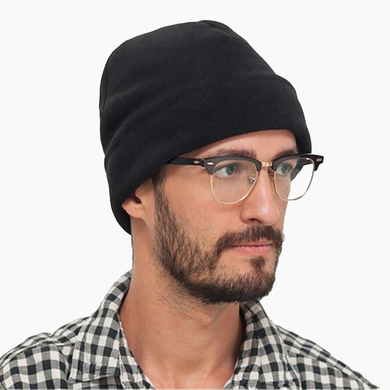 Puffin Gear Polartec 200 Fleece Beanie-Canada and USA-Black