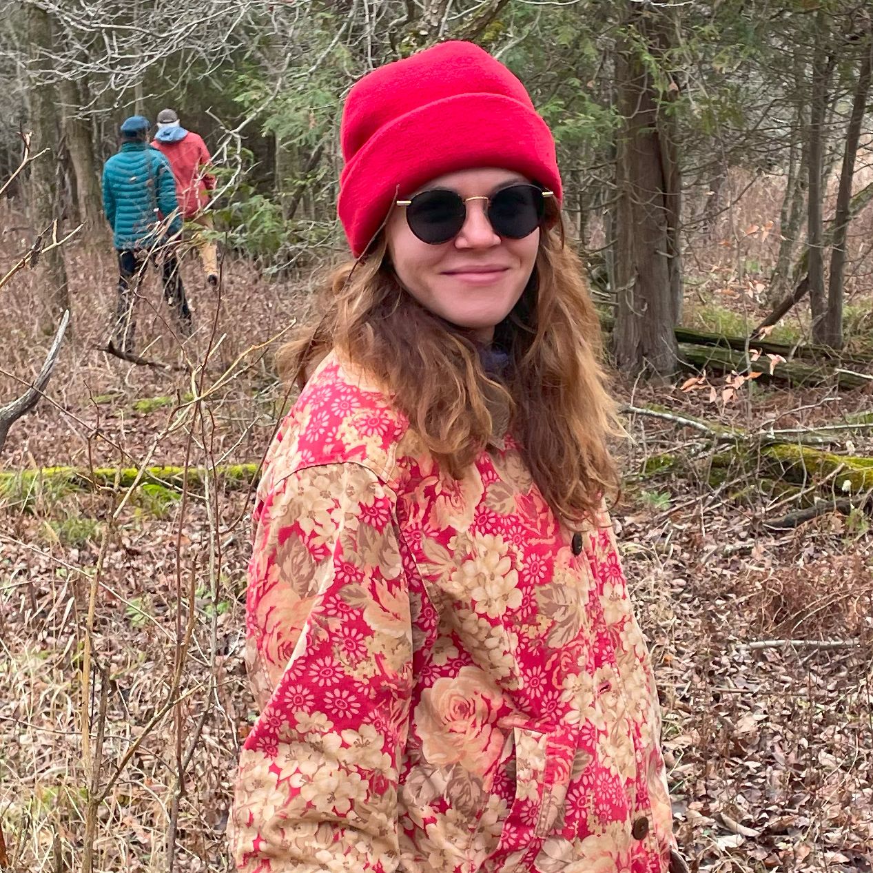 Cozy cuffed polartec fleece beanie-made in canada-adjustable cuff-puffin gear-red hat