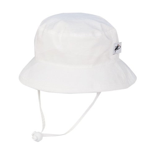 Puffin Gear UPF50+ Sun Protection Organic Cotton Child Camp Hat-Made in Canada-White