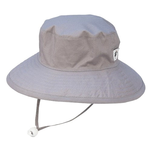 Puffin Gear Organic Cotton UPF50+ Sun Protection Wide Brim Child Sunbaby Hat-Grey