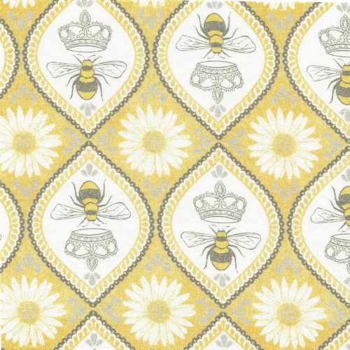 Queen Bee Cotton Print Fabric