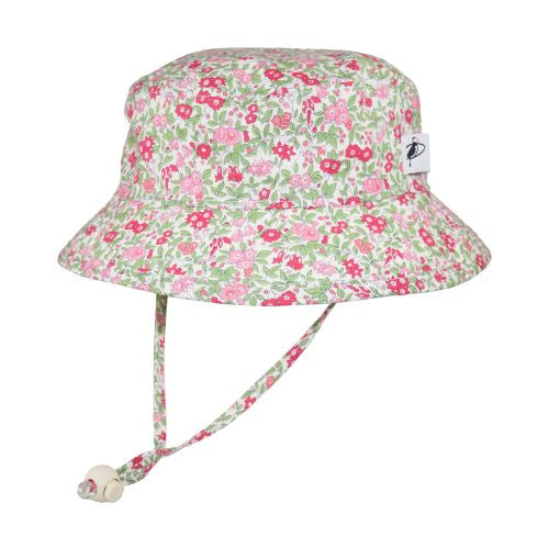 Puffin Gear Child UPF50+ Sun Protection Camp Bucket Hat-Made in Canada-Liberty of London-Flower show Pink
