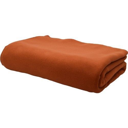 Polartec 300 Fleece Thermal Blanket in Harvest Orange-Durable-Machine Wast-Best Blanket-Throw Blanket-Made in Canada-Fabric Knit in USA