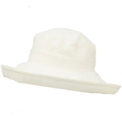 Summer Breeze Linen Classic Wide Brim Sun Protection Hat-UPF50-Made in Canada by Puffin Gear-Ivory