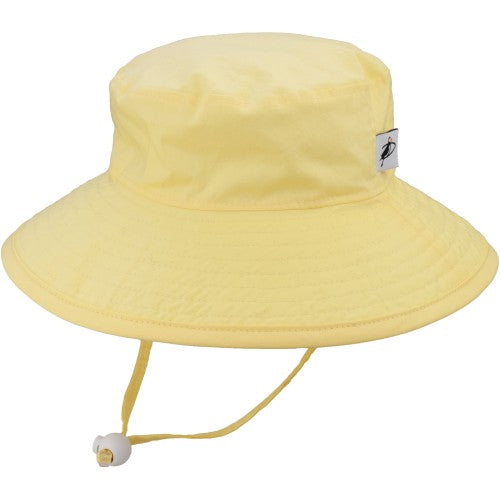 Puffin Gear Organic Cotton UPF50+ Sun Protection Wide Brim Child Sunbaby Hat-Buttercup