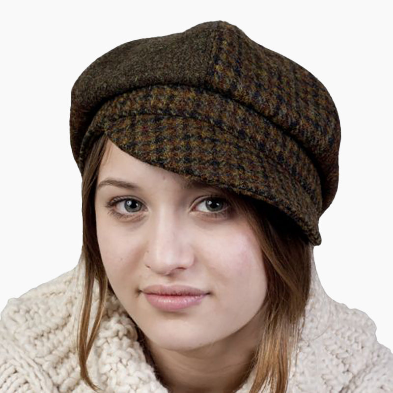 Harris Tweed Cap Made in Canada Pageboy Hat Plaid Cap Warm