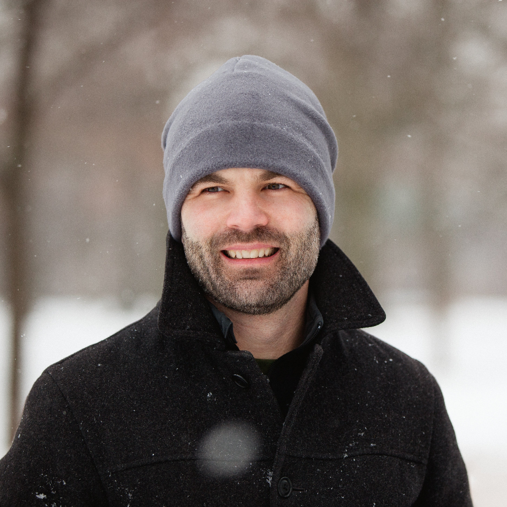 Polartec Fleece Toque in Grey - Made in Canada-quick dry, cold weather gear
