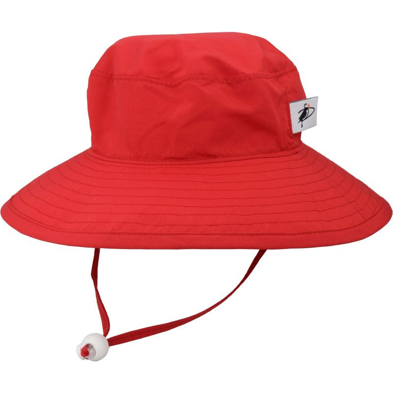 Puffin Gear UPF50+ Sun Protection Wide Brim Child Hat-Solar Nylon-Made in Canada-Red Hat
