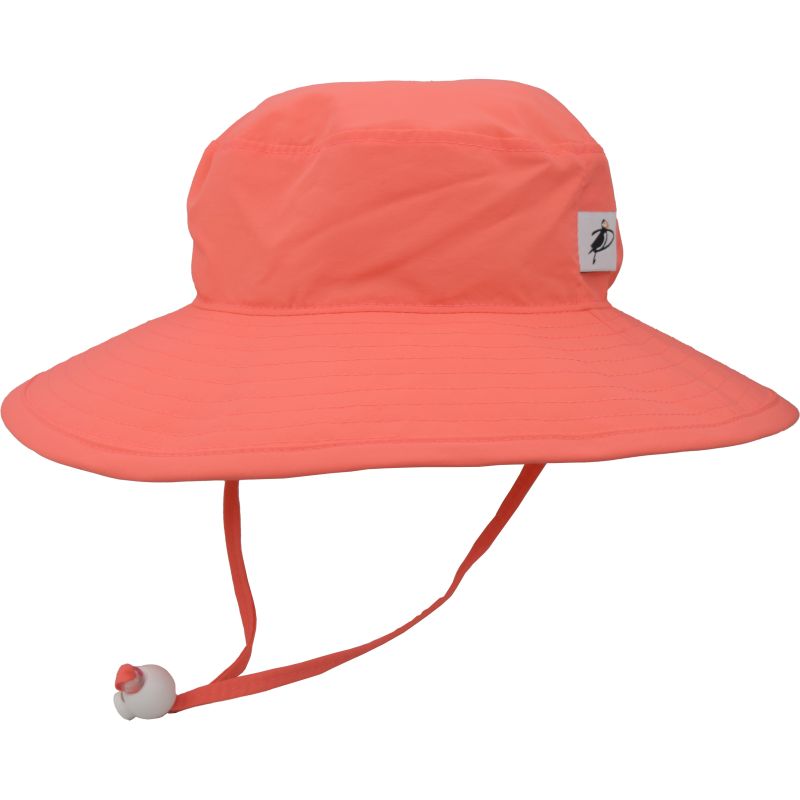 Puffin Gear UPF50+ Sun Protection Wide Brim Child Hat-Solar Nylon-Made in Canada-Coral Colour Hat