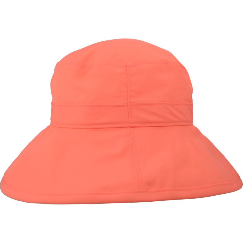 Solar Nylon Wide Brim Afternoon Hat with UPF50 Sun Protection Built In, Lightweight and quick drying-Made in Canada by puffin Gear-Coral