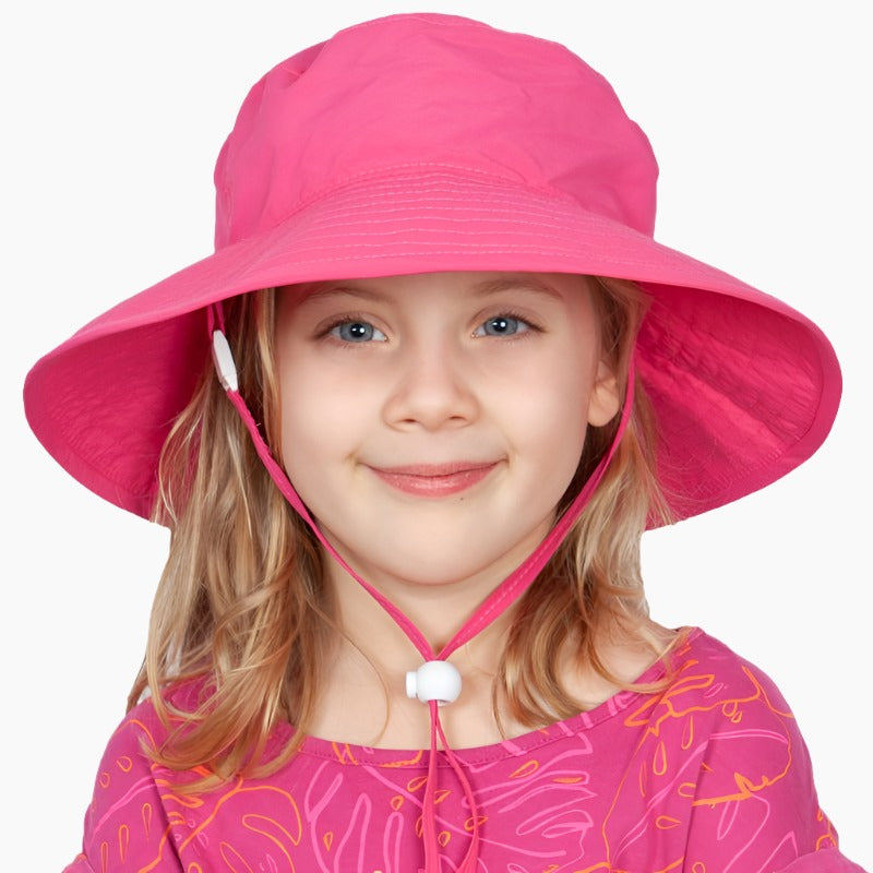 MyBeauty Outdoor Kids Baby Neck Ear Cover Wide Brim Anti-UV Sun Protection Flap  Cap Hat White L 