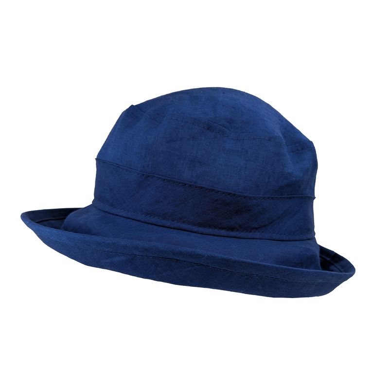 Azure blue bowler hat-upf50 sun protection-made in canada