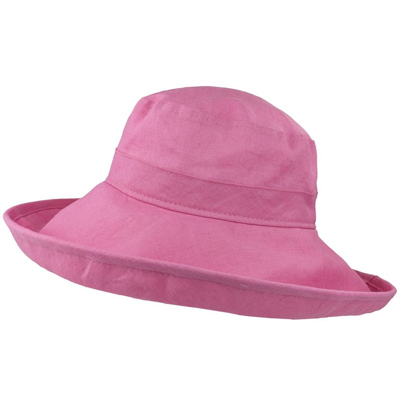 Blossom Pink Wide Brim U{F50 Sun Hat-Lightweight to keep you cool .provides great coverage of face and neck. Made in Canada by Puffin Gear