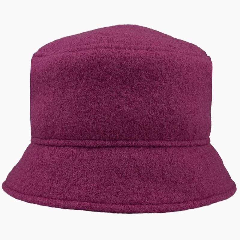 Azalea Pink winter Bucket Hat - Warm Boiled Wool-Made in Canada by Puffin Gear
