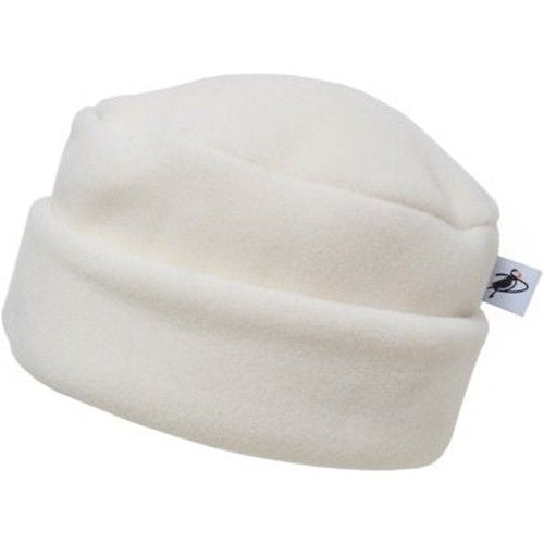 Polartec 300 Fleece Warm Pillbox hat in Winter White-Made in Canada by Puffin Gear