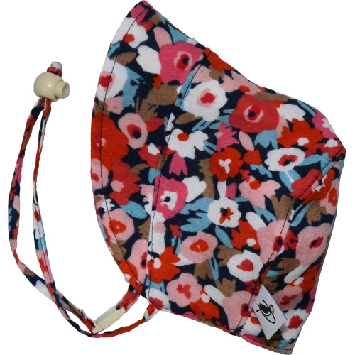 fall bonnet with organic flannel lining-aster double gauze