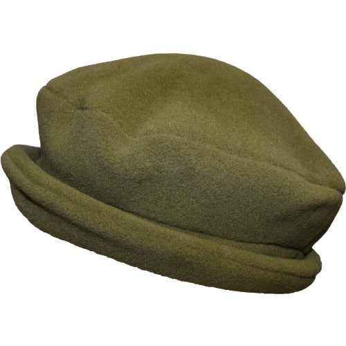 Puffin Gear Polartec Classic 200 Series Fleece Rolled Brim Ladies Winter Hat-Made in Canada-Olive