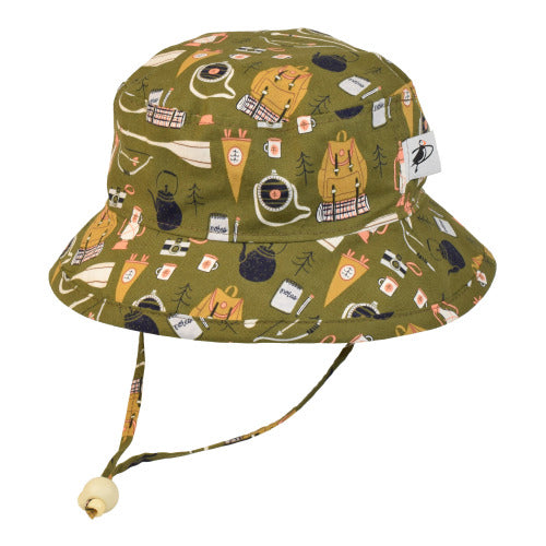 Puffin Gear UPF50 Sun Protection Kids Sun hat-camp hat-camping gear print