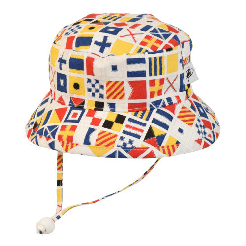 Puffin Gear UPF50 Sun Protection Kids Sun hat-camp hat-sailing signal flags