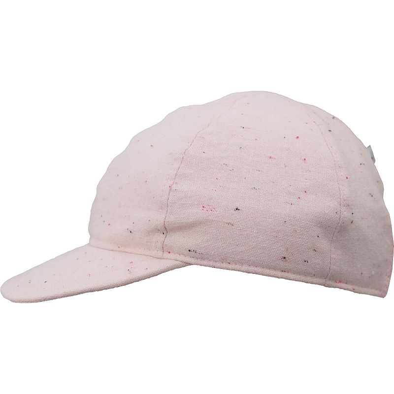 Toddler and Kids Linen Canvas Ball Cap perfect for back to school.  machine washable-strawberry sprinkles-Made in Canada by Puffin Gear