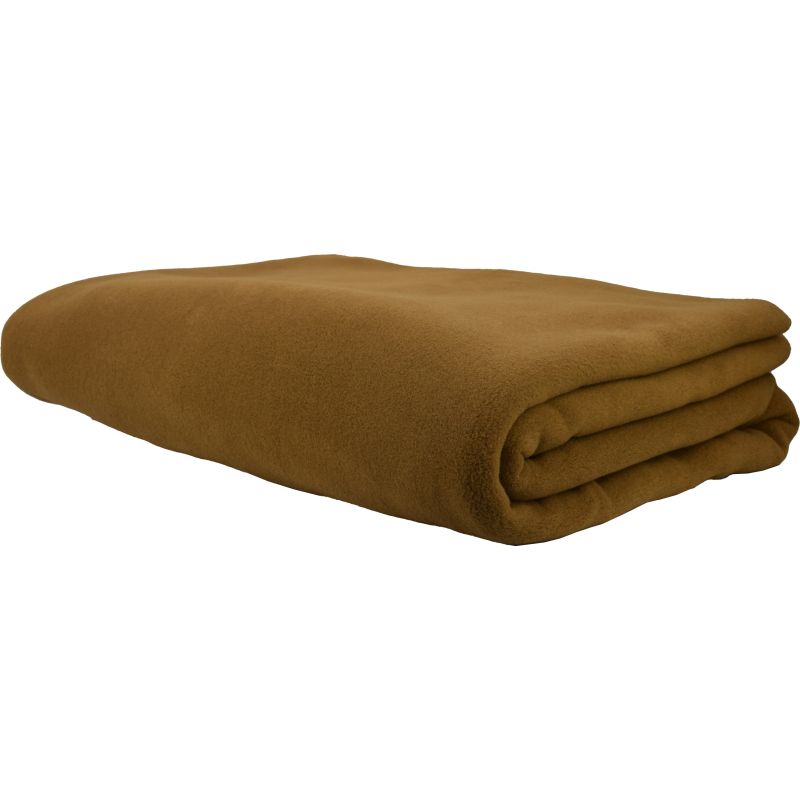 Polartec Classic 300 Fleece Warmest Blanket for Indoors and Outdoors-Made in Canada-Fleece Made in USA-Coyote Brown