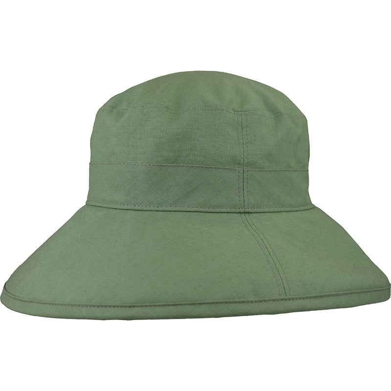 wide brim garden hat, sun hat, upf50 hat, Canadian made hat, fern green hat