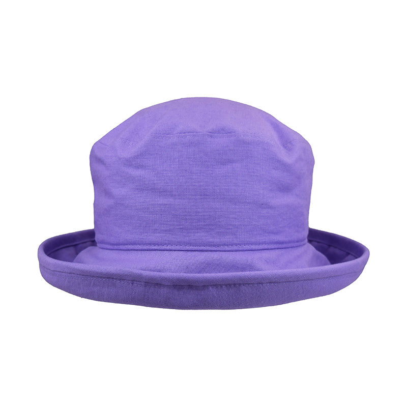 Puffin Gear Linen Cotton Slouch Hat with 3 Inch Brim-Rated UPF50+ Excellent Sun Protection-Made in Canada-Lavender