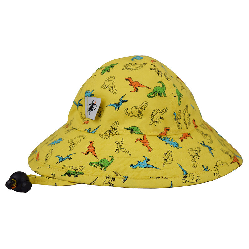 Infant Brimmed Sun Hat, UPF50 Excellent Sun Protection, Made in Canada, Dinosaur