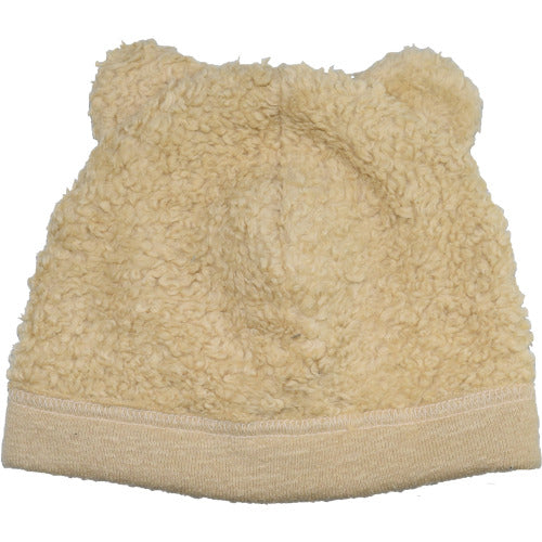 Puffin Gear Organic Cotton Sherpa Fleece Bear Beanie-Made in Canada-Natural