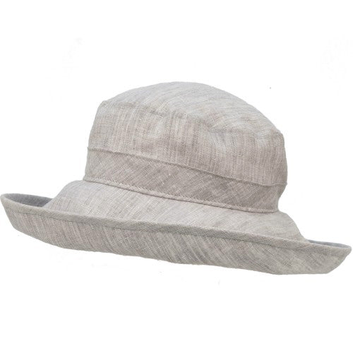 Puffin Gear Linen Chambray UPF50+ Sun Protection Wide Brim Classic Hat-Made in Canada-Pebble