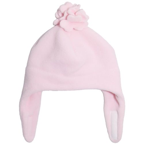 Puffin Gear Polartec Classic 200 Series Fleece Kids Blossom Hat with Chin Wrap Closure-Made in Canada-Powder Pink