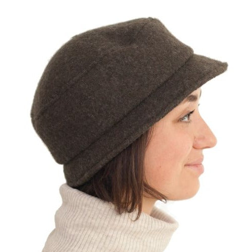 Puffin Gear Tilburg Boiled Wool Stroll Pillbox Hat-Made in Canada-Forest
