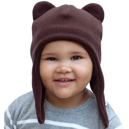 Polartec Classic 200 Series Toddler and Child Bear  Hat with Chinwrap-Made in Canada