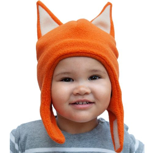 Puffin Gear Polartec Classic 200 Series Fleece Kids Fox Hat with Chin Wrap-Made in Canada