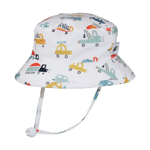 Child cotton print camp hat made in canada-moving machines