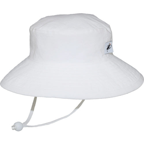 Puffin Gear UPF50+ Sun Protection Wide Brim Child Sunbaby Hat-Made in Canada-White