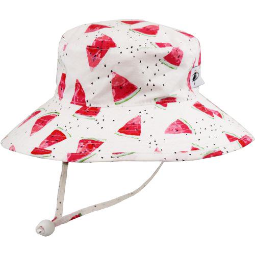 UPF50+ Wide Brim Kids Sun Hats | Cotton Prints | Made in Canada Coral Reef / S (2-5years) (21 | 53.5cm)