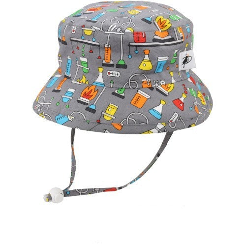 Child Cotton Print Camp Hat with UPF50+ Sun Protection Ratin-Made in Canada-SALE-I Love Science Chemistry Print