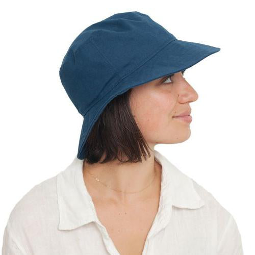Puffin Gear UPF50 Sun Protection Clothesline Linen Crusher Hat-Made in Canada-Navy