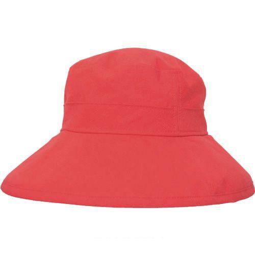 ladies wide brim summer garden hat-upf50-made in canada by puffin gear-coral