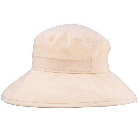 soft dogwood colour wide brim garden hat made in canada by puffin gear-upf50 sun protection