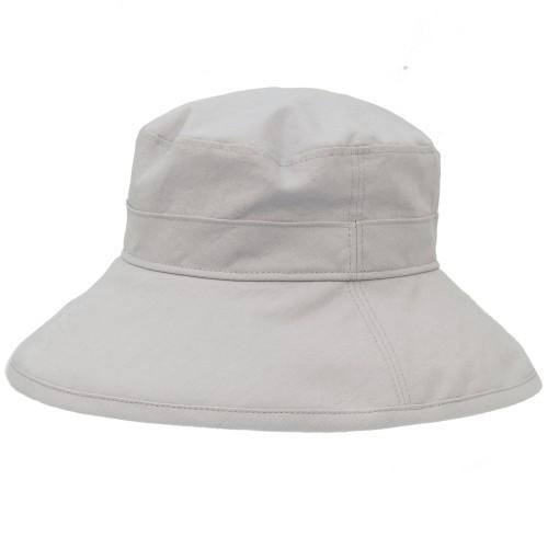 clothesline linen wide brim garden hat-grey-UPF50 sun protection-made in canada by puffin gear