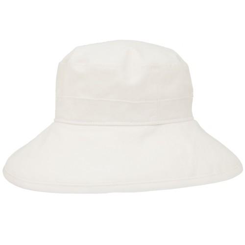 Puffin Gear Clothesline Linen Wide Brim Garden Hat in  White-Made in Canada