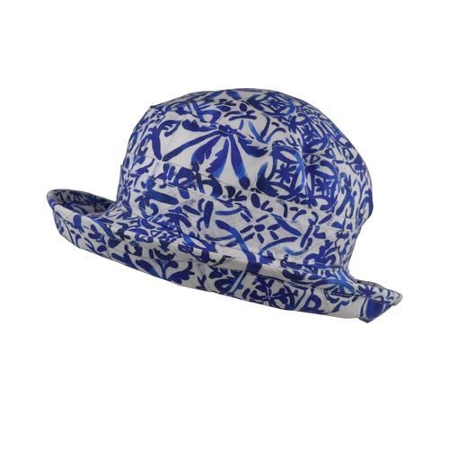 Puffin Gear Courtyard Garden Linen Bowler Hat with UPF50+ Sun Protection Rating-Made in Canada-Mosaic