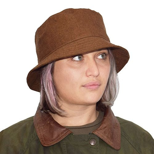Puffin Gear Rugged Linen Canvas Fall Bucket hat in Nutbeg-UPF50 Sun Protection-Made in Canada