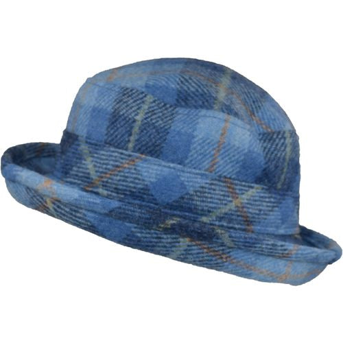 Puffin Gear Harris Tweed Brimmed Bowler Hat-Made in Canada-Loch Plaid