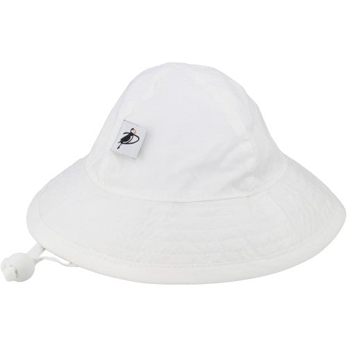 Puffin Gear Infant Organic Cotton UPF50+ Sun Protection Sunbeam Hat-White