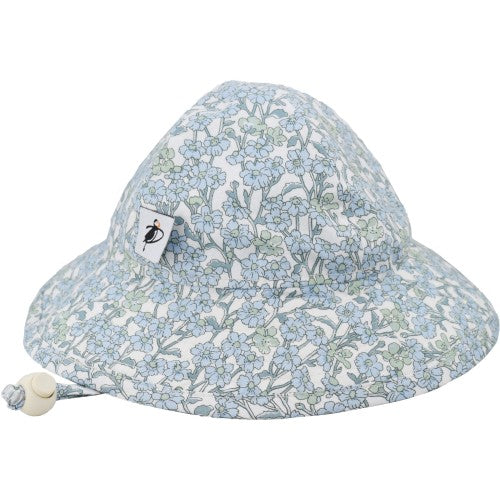 infant UPF50+ sun hat - liberty of london aqua 